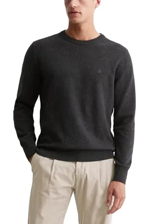 Marc O’ Polo Marc OߴPolo Herren Strickpullover mit Rundhalsausschnitt klassisch, Grau (Dark Grey Melange), XXL