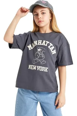 DeFacto Mädchen T-Shirt - Trendige T Shirts für Kinder - Mädchen T-Shirts für Mädchen -Tshirts Mädchen, ,11-12 Jahre