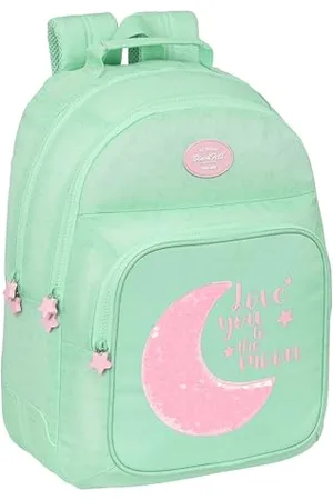 Safta BLACKFIT8 Moon Doppel-Rucksack, anpassbar, recycelbarer Stoff, ideal für Kinder verschiedener Altersgruppen, bequem und vielseitig, Qualität und Widerstandsfähigkeit, 32 x 15 x 42 cm,