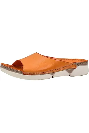 Andrea Conti Damen Pantolette Leder breiter Riemen sportliche Laufsohle 0529610, Größe:41 EU, Farbe: