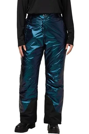 Ulla Popken Damen, große Größen, Skihose Funktionshose Vollglanz 2-Tone