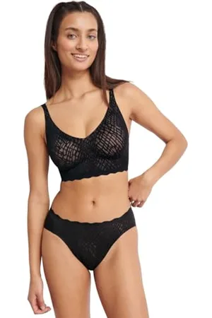 Sloggi Damen Zero Feel Bliss Bralette, Black, XXL