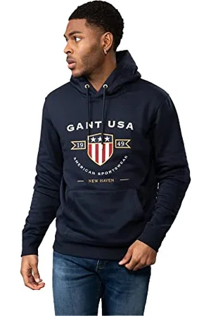 GANT Herren D1 Shield Hoodie Banner Logo Kapuzenpullover, , XS