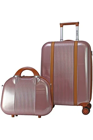 World Traveler Classique Leichtgewicht Spinner 2-teiliges Gepäckset schwarz, (Gold) - WT8277-2