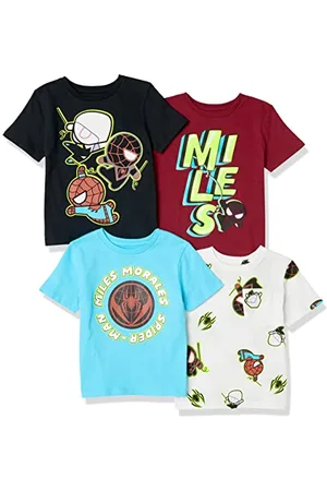 Amazon Disney | Marvel | Star Wars Jungen Kurzärmlige T-Shirts (zuvor Spotted Zebra), 4er-Pack, , 4 Jahre