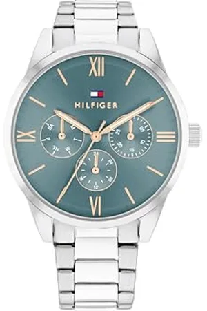 Tommy Hilfiger Multi Zifferblatt Quarz Uhr für Damen mit Silbernes Edelstahlarmband - 1782745