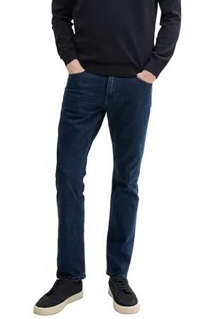 TOM TAILOR Marvin Straight Jeans, Black Denim, 40/32