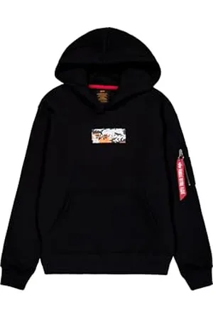 Alpha Industries Herren Camo Panel Hoody, Black, 3XL