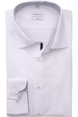 Seidensticker Herren Slim Bügelfrei Kent Langarm Patch 13 Hemd, , 41 EU