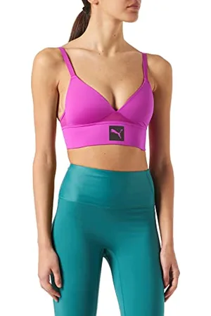 PUMA Womens Padded Longline Bralette Gepolsterter BH, Blickdicht, , X-Small