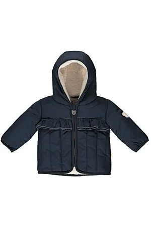 Steiff Baby-Mädchen mit süßer Teddybärapplikation Jacke, Navy, 056