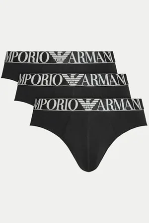 Emporio Armani Herren Shiny Logoband 3-Pack Brief Slip, , XL