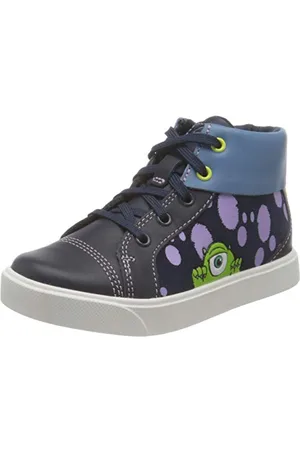 Clarks Jungen City Scare T Sneaker, Navy Combi Leather,24 EU