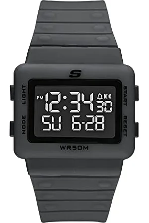 Skechers Herrenuhr Ruhland, Digitales Uhrwerk, 45MM Schwarzes PolyurethanGehäuse mit PolyurethanArmband, SR1146
