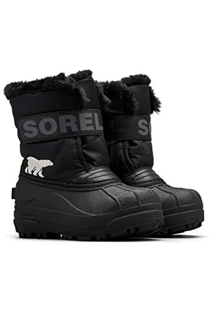 sorel KIDS SNOW COMMANDER Schneestiefel für Unisex Baby, Schwarz (Black x Charcoal) - Children, 27 EU