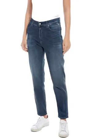 Replay Damen Jeans Kiley Straight-Fit, (Blau), 32W / 28L