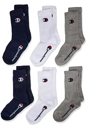 Champion Unisex Socks Basics 6pk Crew Füßlinge, , 27-30 EU