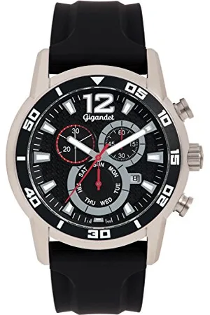 Gigandet Herren Analog ISA Swiss Chronographen-Quarzwerk Uhr mit Silikon Armband 2VNAG14/002