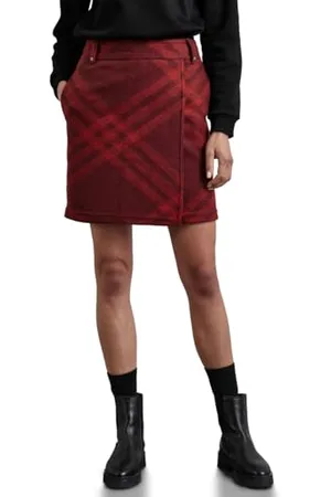 Street one Damen A361590 Karierter Rock In Woll-Optik, , 44W EU