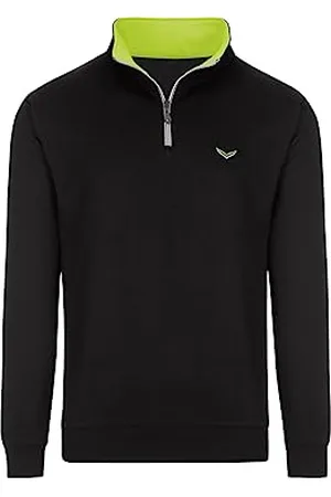 Trigema Herren Sweatshirt mit Kragen und Reißverschluss