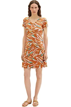 TOM TAILOR Damen Jersey Kleid mit Muster