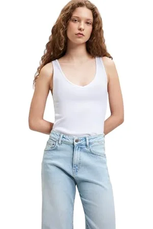 Mavi Damen Strap V Neck Top
