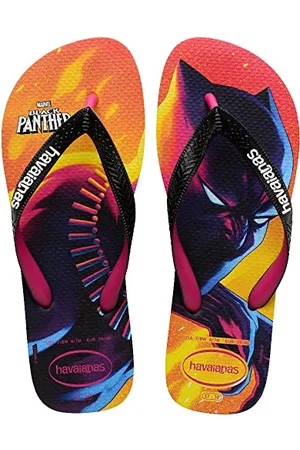 Havaianas Top Marvel Flip Flops Unisex, Schwarz/Rosa Elektrisch, 37/38 EU