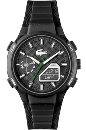 Lacoste Analoge-Digitale Multifunktions-Quarzuhr für Herren Kollektion LC33 mit Schwarzes Silikonarmband - 2011365