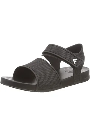 FitFlop Iqushion Kids Eergonomic Back Strap Sandale, Black, 21 EU