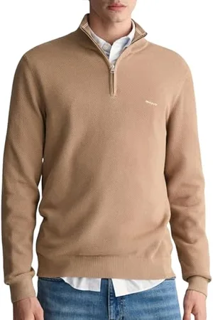 GANT Herren Cotton Pique Halfzip Pullover, , L EU