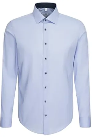Seidensticker Herren Slim Bügelfrei Kent Patch Shirt, , 41