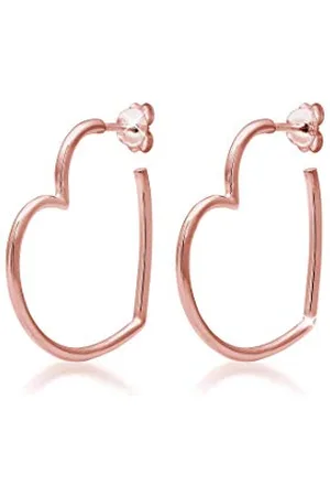 Elli Ohrringe Damen Creolen Herz Filigran in 925 Sterling Silber