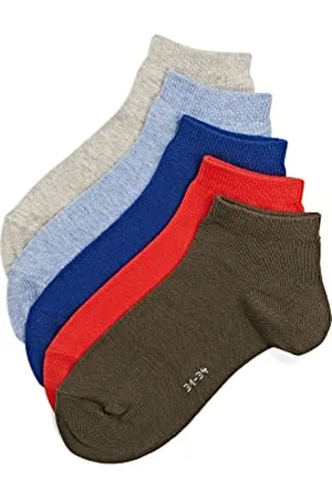 ESPRIT Unisex Kinder Sneakersocken Solid Mix Multipack K Sn Baumwolle kurz einfarbig 5 Paar, , 35-38