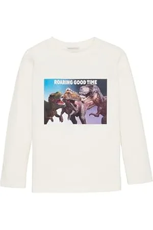 TOM TAILOR Jungen Kinder Langarmshirt mit Foto-Print , Wool White, 104/110
