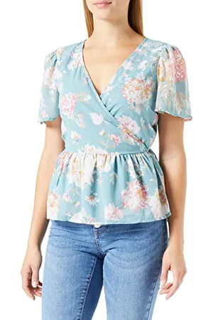 ONLY Damen Onlstar Life Fia S/S Wrap Top Ptm, , S