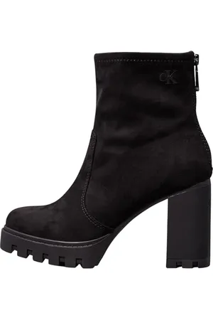 Calvin Klein Damen Heel Platform Zip Boot SS YW0YW01601 Stiefel, Schwarz (Triple Black), 40 EU
