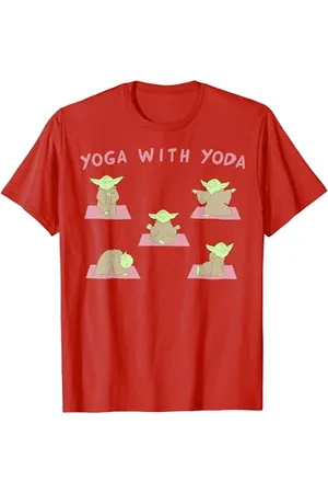 STAR WARS Classic Vintage Chibi Yoga With Yoda Poses T-Shirt