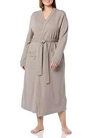 Amazon Damen Leichter Waffel-Bademantel, Lang (Erhältlich In Übergröße), , XL