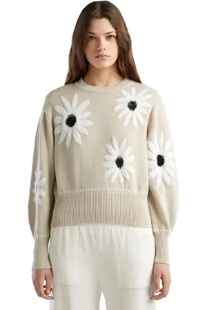 Benetton Damen Trikot G/C M/L 1194E108y Pullover, , M
