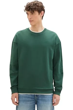 TOM TAILOR Herren Relaxed Fit Sweater Pullover mit Rundhalsausschnitt, , M