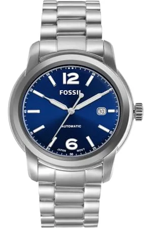 Fossil Herren Analog Automatik Uhr mit Edelstahl Armband ME3244