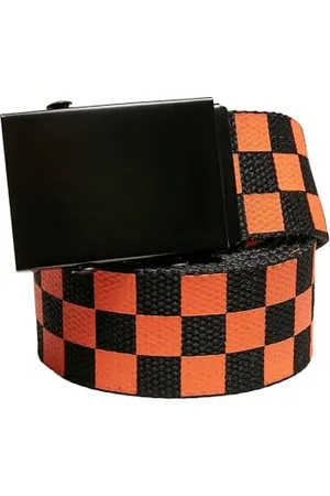 Urban classics Unisex TB5139-Check and Solid Canvas Belt 2-Pack Gürtel, , L/XL