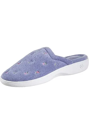 Isotoner Damen-Clog-Pantoffeln aus Frottee, mit Memory-Schaum, für Komfort drinnen und draußen, , 5.5/6 UK