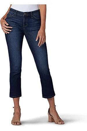 Lee Damen Flex Motion Regular Fit 5 Pocket Capri Jeans, , 50