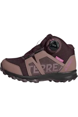 adidas Terrex BOA Mid RAIN.RDY Hiking Shoes Trailrunning-Schuhe, Maroon/Matt Purple/Wonder Red, 38 EU