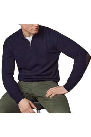 Hackett Herren Merino Cash Mix Hzip Pullover, , Medium