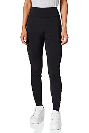 Urban classics Damen TB4529-Ladies Highwaist Biker Tech Mesh Leggings, Black, M