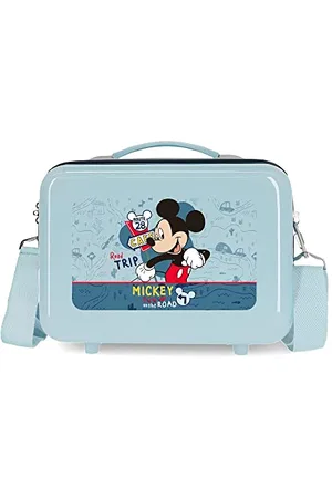 Disney Mickey Road Trip Anpassbarer Kulturbeutel mit blauem Schultergurt 29 x 21 x 15 cm, starres ABS, 9,14 l, 0,6 kg