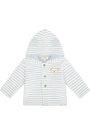 Steiff Unisex Baby Strickjacke mit Kapuze Basic Jacke, , 56