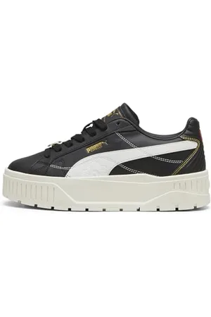 PUMA Damen Karmen II Class Act Sneaker, Black White Gold, 37.5 EU